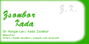 zsombor kada business card